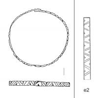 BRC-4224 - Bracelet rubané
bronze
TPQ : -30 - TAQ : 500
Bracelet rubané en tôle décoré d'une alternance de chevrons continu.