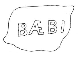 BRQ-4019 - Brique estampillée BAEBI
terre cuite
Brique estampillée BAEBI, en creux (AE ligaturés).