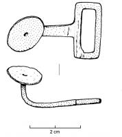 BTA-4010 - Bouton à anneau
bronze
Bouton à disque plat (cupule de tournage), l'anneau est de forme rectangulaire et transversal.
