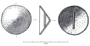 BTN-1013 - Bouton à barre transversale
bronze
Bouton conique inorné, à barre transversale, parfois débordante. La hauteur du bouton est inférieure à son diamètre.