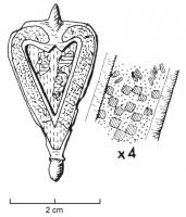 BTS-4102 - Boîte à sceau en forme de goutte
bronze
TPQ : 100 - TAQ : 250
Boîte à sceau en forme de goutte, couvercle plat émaillé : loge en forme de cœur avec au centre une loge de même forme ; la couronne externe est interrompue au-dessus ; bouton terminal.