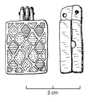 BTS-4112 - Boîte à sceau rectangulaire
bronze
TPQ : 150 - TAQ : 300
Boîte à sceau à couvercle débordant, dont la face supérieure est creusée d'un semis de loges d'émail losangiques (5 x 5 dans les plus grandes dimensions).