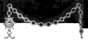 CHC-3002 - Maillon de chaîne-ceinture de type Nages
bronze
Maillon coulé, comportant une nodosité centrale accostée de deux parties ouvertes.