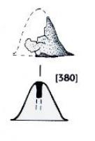 CLD-4120 - Clou décoratif
bronze
Clou à tête tronconique, presque triangulaire, totalement creuse et à parois très fine dont la tige n’est toutefois pas conservée