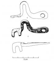 CLE-4066 - Clé à translation
fer
Clé à poignée est constituée d'un anneau simple, se prolongeant par une tige de section quadrangulaire. Celle-ci forme un décrochement latéral prononcé avant de former un panneton denté, placé dans l'axe de la tige, avec les dents sur le côté.