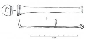 CLE-4108 - Clé de cadenas
fer
TPQ : 120 - TAQ : 320
Clé prévue pour dégager, en poussée, une serrure à ressort à lames, comme par exemple dans un cadenas.