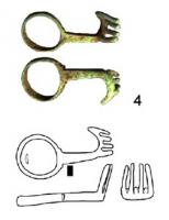 CLE-4152 - Clé à translation
bronze
Clé composé d'un simple anneau prolongé par une tiage de section quadrangulaire, et d'un panneton à dents placées sur le côté, en suivant une ligne courbe.