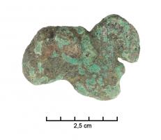 CLU-4001 - Coulure de bronze
bronze
Coulure tombée sur un sol terreux à l'état liquide, sans forme particulière.