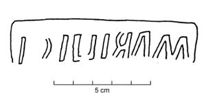 COV-4270 - Tuile estampillée MARILLICI
terre cuite
TPQ : -30 - TAQ : 200
Tuile estampillée MARILLICI, rétrograde, dans un cartouche.