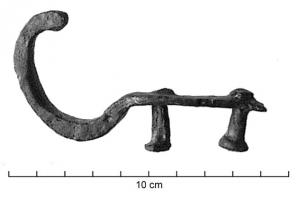 CRJ-4001 - Crochet de jouguet à plaquette
fer
Crochet à patte rectangulaire allongée, pourvue de deux rivets dans l'alignement ; la tête du crochet est légèrement bouletée afin de ne pas blesser l'utilisateur.