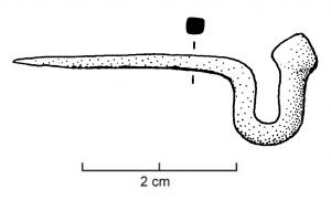 CRS-4009 - Crochet simple
bronze
Tige de section carrée, effilée, recourbée en U et terminée par un bouton conique.