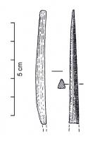 CSL-1001 - Ciselet à soie
bronze
Ciselet à soie de section triangulaire ou quadrangulaire; une extrémité, et parfois les deux, sont affûtées pour former des tranchants étroits.