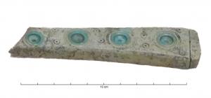 CTO-7005 - Manche de couteauos, ferTPQ : 1300 - TAQ : 1350Manche de couteau décoré de 4 doubles ocelles