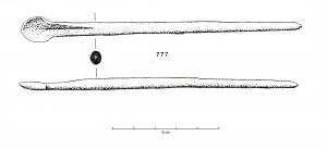 CUP-4005 - Cuiller à parfum
os ou ivoire
Objet composé d'une tige de section circulaire et d'un long cuilleron débordant en forme d'écu.