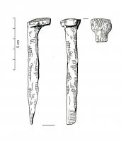 ECL-3005 - Tas asymétrique à table unilatérale
fer
Tas comportant une table de frappe unilatérale à corne de section quadrangulaire rétrécie et une queue allongée de section quadrangulaire.