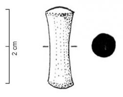 EPE-1049 - Rivet de poignée d'épée ou de poignard
bronze
Segment de tige de section ronde, aux deux extrémités matées et légèrement arrondies.