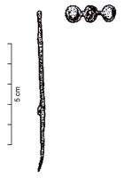 EPG-1011 - Épingle à tête en double sphèrebronzeTPQ : -900 - TAQ : -750Epingle à tête formée d'un assemblage de deux sphères et sertie sur la tige de section circulaire.