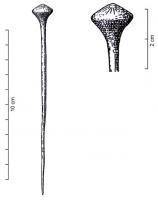 EPG-1081 - Epingle à grosse tête biconique
bronze
Epingle inornée, à grosse tête biconique (diamètre supérieur à 7 mm).