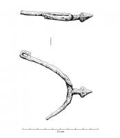 EPR-6001 - Eperon à pointe pyramidale
fer
Eperon à pointe pyramidale dégagée sur le collet et extrémités des branches avec ouvertures rectangulaires.