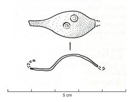 FIB-3893 - Fibule laténienne à arc foliacé et décor estampé