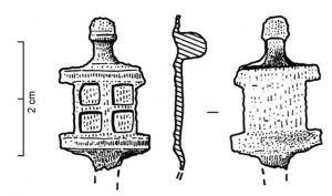 FIB-41122 - Fibule symétrique émaillée
