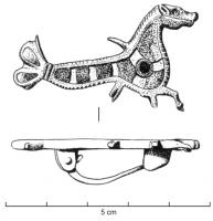 FIB-4164 - Fibule zoomorphe : cheval marin