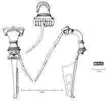 FIB-41860 - Fibule Almgren 67/69 var.
bronze
TPQ : 50 - TAQ : 80
Fibule coulée, à