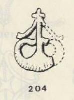 FIB-41876 - Fibule skeuopmorphe : ancre
bronze
TPQ : 100 - TAQ : 260
Fibule en forme d'ancre ornée de branches en volutes au sommet, avec des incisions sur le portour de la partie arrondie.