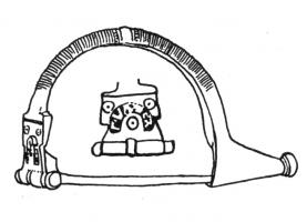 FIB-4457 - Fibule de type Aucissa : P.VALER
bronze
TPQ : 70 - TAQ : 90
Fibule à arc en demi-cercle, bords parallèles et section semi-circulaire, parfois avec une cannelure médiane; tête quadrangulaire échancrée avec estampille en arc de cercle au-dessus de la charnière, repliée vers l'extérieur : VALER, ou P.VALER.