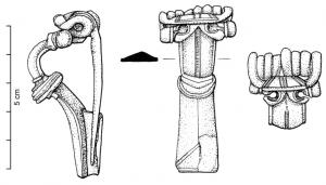 FIB-4492 - Fibule de type Augenfibel
bronze
TPQ : 10 - TAQ : 30
Fibule