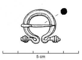 FIB-4524 - Fibule pénannulaire
bronze
TPQ : -10 - TAQ : 400
Fibule en oméga (