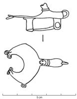 FIB-4557 - Fibule zoomorphe sur pelte : chien