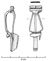 FIB-4872 - Fibule dérivée du type Kragenfibel
bronze
TPQ : 50 - TAQ : 200
Variante de