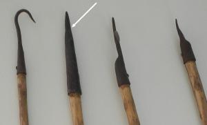 GAF-9004 - Gaffe à pointe simple conique
fer
Gaffe de marinier avec une douille conique se prolongeant en pointe simple.