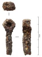 GND-4011 - Gond à sceller, partie femelle
fer
Gond à sceller, à corps de section rectangulaire formant une patte de scellement, percé à une extrémité