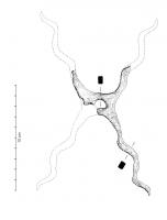 GRF-4002 - Grille de fenêtre
fer
Grille constituée de plusieurs barres de section plate, se croisant à angle droit; les jonctions rivetées sont équipées de sortes d'étoiles ondulées en fer venant combler les carrés formés par l'entrecroisement.