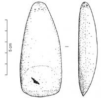 HCH-0001 - Hache polie
pierre
Hache en pierre polie (roches variées).