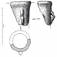 HCH-1012 - Hache à douillebronzeTPQ : -950 - TAQ : -800Hache à douille, de type indéterminé.venant essentiellement de dépôts du Bronze final IIIb/BFa 3