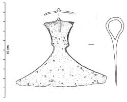 HCH-4009 - Hache
fer
TPQ : -30 - TAQ : 100
Hache à lame courte, côtés concaves s'élargissant rapidement pour obtenir un très large tranchant.