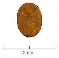 INT-4039 - Intaille : scorpion
pierre dure
Intaille figurant un scorpion, pinces écartées.