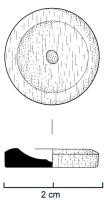 JTN-4008 - Jeton
os
Jeton circulaire, dont la partie centrale de la face pointée présente une dépression en cuvette, bordée par une couronne plane et lisse.