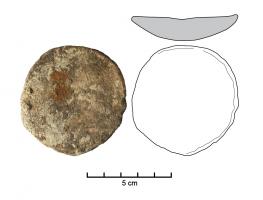 LGT-4010 - Lingot plano-convexe
plomb
Lingot en calotte de sphère (ou de cône ovalisé), coulé dans une simple cavité arrondie et de forme plus ou moins circulaire.