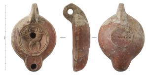 LMP-41786 - Lampe à bec rond limité par un trait : cornes d'abondance, IVNI ALEXI