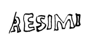 LMP-42546 - Lampe de firme : RESIMI
terre cuite
TPQ : 100 - TAQ : 200
Lampe de firme, sous le fond, marque moulée, lettres en relief : RESIMI.