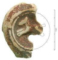 LMP-42716 - Lampe Loeschcke V : chien à gauche
terre cuite
TPQ : 50 - TAQ : 150
Lampe à bec à ogive et volutes intégrées dans l'épaule; disque orné d'un chien courant à gauche.