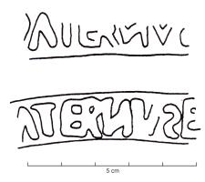 MRT-4068 - Jatte ou mortier : PATERNVS F
terre cuite
Jatte ou mortier à lèvre épaissie et déversée ; bec verseur ; marque estampée sur le bord : PATERNVS F.
