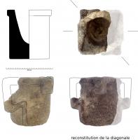 MRT-7001 - Mortier en pierre à anses
pierre
Deux déversoirs opposés rejoignent le bord (carré ou circulaire) par une saillie. Les deux autres arêtes ou angles comportent une anse ou une poignée. La cupule est généralement assez profonde et peut avoir une forme d'ogive. Selon les matériaux, les mortiers sont plus ou moins décorés.