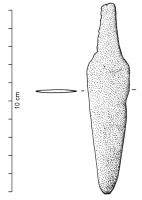 PGD-0004 - Poignard à languette étroite de type Bois-en-Ré
cuivre
Poignard à languette étroite : la soie, courte, prolonge directement la lame en se rétrécissant.