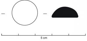 PIO-4045 - Pion
pierre
Pion hémisphérique en calcaire; base plane.