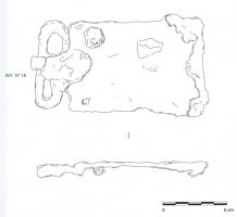 PLB-5008 - Plaque-boucle rectangulaire damasquinée